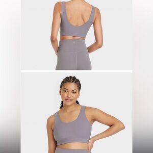 All in Motion Gray Racerback Sports Bra